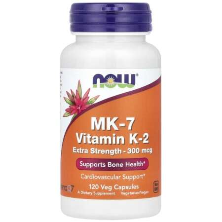 NOW Foods MK-7 Vitamin K-2, 300mcg Extra Strength - 120 vcaps
