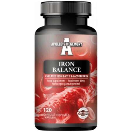 Apollo's Hegemony Iron Balance Chelated Iron & Vit C & Lactoferrin - 120 caps