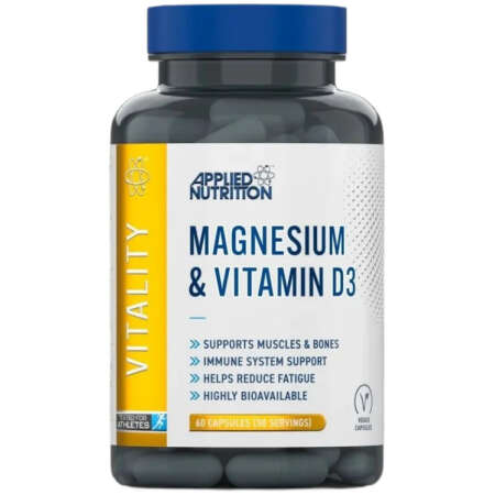 Applied Nutrition Magnesium & Vitamin D3 - 60 vcaps