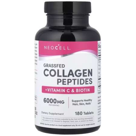 NeoCell Grassfed Collagen Peptides + Vitamin C & Biotin - 180 tablets