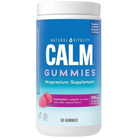 Natural Vitality Calm Gummies, Raspberry Lemon - 60 gummies