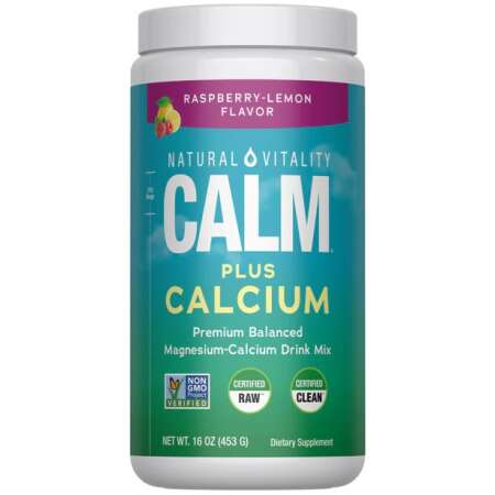 Natural Vitality Natural Calm Plus Calcium, Raspberry Lemon - 453g