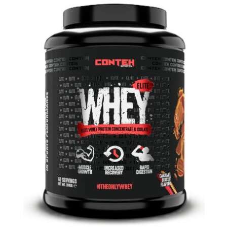 Conteh Sports Whey Elite, Caramel Biscuit - 1980g
