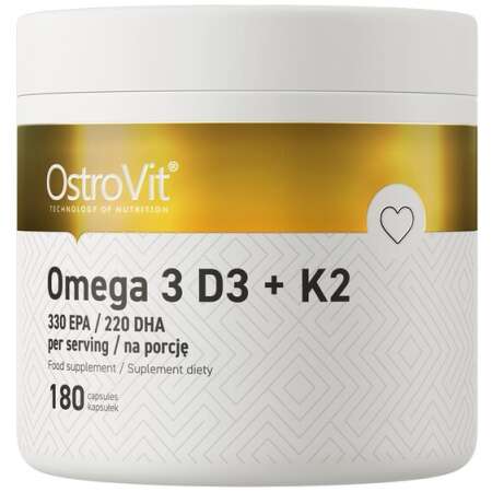 OstroVit Omega 3 D3 + K2 - 180 caps