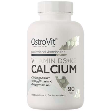 OstroVit Vitamin D3 + K2 Calcium - 90 tabs