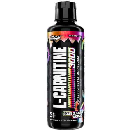 Nutrex L-Carnitine 3000, Sour Gummy Worms - 465 ml.