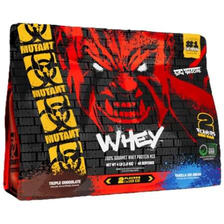 Mutant Mutant Whey 2 Flavours, Triple Chocolate & Vanilla Ice Cream - 1800g
