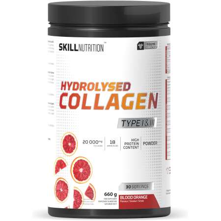 Skill Nutrition Hydrolysed Collagen Type I & III, Blood Orange - 660g
