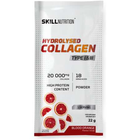 Skill Nutrition Hydrolysed Collagen Type I & III, Blood orange - 22g (1 serving)
