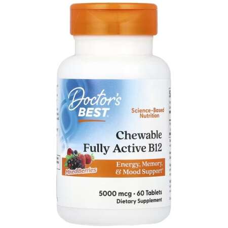 Doctor's Best Chewable Fully Active B12, Mixed Berries - 60 tabs