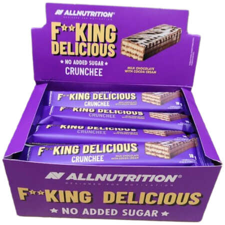 Allnutrition Fitking Delicious Crunchee, Milk Chocolate with Cocoa Cream - 20 x 18g
