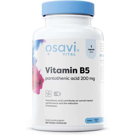 Osavi Vitamin B5 Pantothenic Acid, 200mg - 180 vegan caps