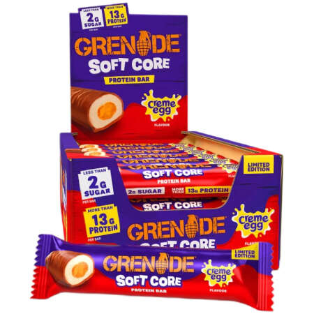 Grenade Soft Core Protein Bars, Creme Egg - 18 x 45g
