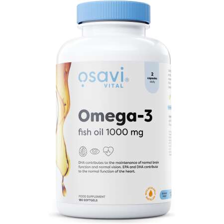 Osavi Omega-3 Fish Oil Molecularly Distilled, 1000mg - 180 softgels