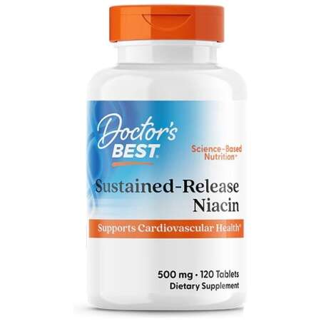Doctor's Best Time-release Niacin with niaXtend, 500mg - 120 tablets