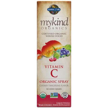 Garden of Life Mykind Vitamin C Spray, Cherry-Tangerine - 58 ml,