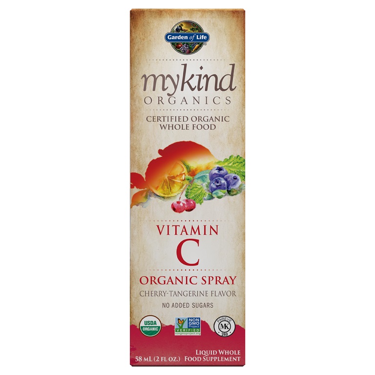 Garden of Life Mykind Vitamin C Spray, Cherry-Tangerine - 58 ml,