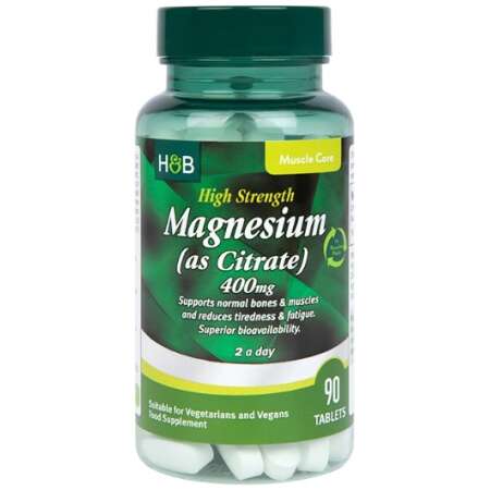 High Strength Magnesium (as Citrate), 400mg - 90 tablets