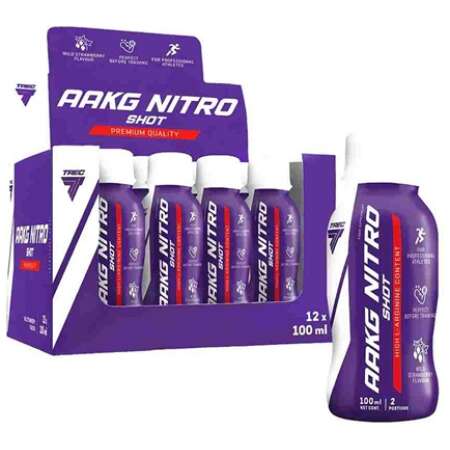 AAKG Nitro Shot, Wild Strawberry - 12 x 100ml.