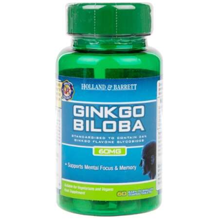 Ginkgo Biloba, 60mg - 60 tabs