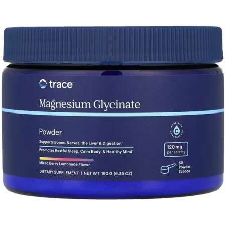 Magnesium Glycinate Powder, Mixed Berry Lemonade - 180g