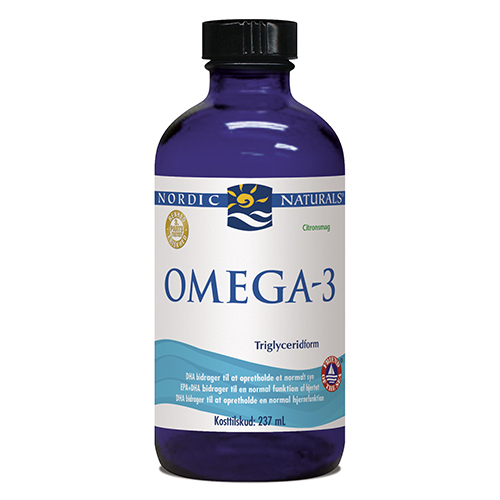 Nordic Naturals (Danish Label) Omega-3 Fiskeolie, 1560mg Lemon - 237 ml,