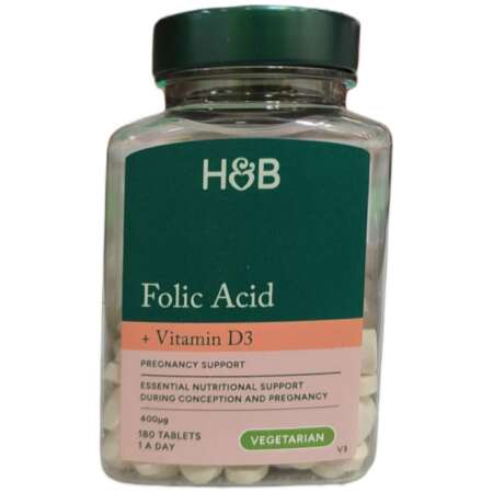 Folic Acid + Vitamin D3 - 180 tablets