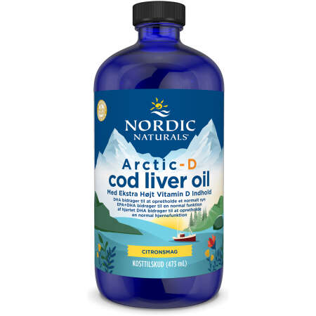 Nordic Naturals (Danish Label) Arctic-D Cod Liver Oil, Lemon - 473 ml,