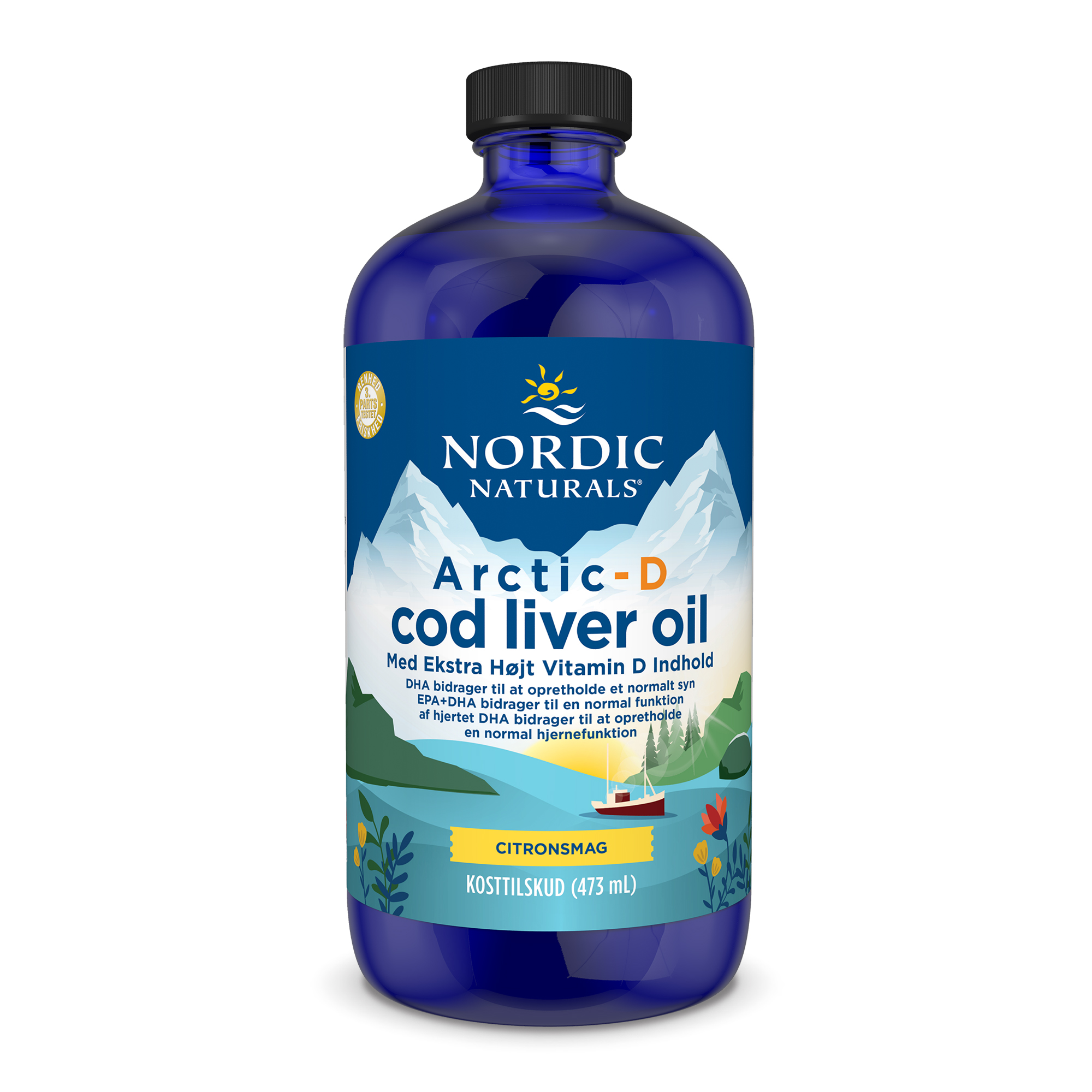 Nordic Naturals (Danish Label) Arctic-D Cod Liver Oil, Lemon - 473 ml,