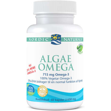 Nordic Naturals (Danish Label) Algae Omega, 715mg Omega 3 - 60 softgels