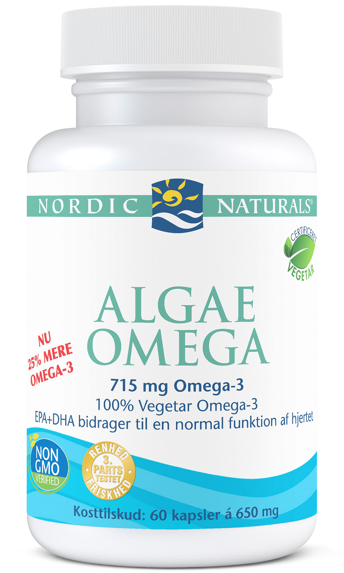 Nordic Naturals (Danish Label) Algae Omega, 715mg Omega 3 - 60 softgels