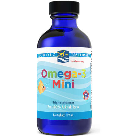 Nordic Naturals (Danish Label) Omega-3 Mini, 530mg Strawberry - 119 ml,