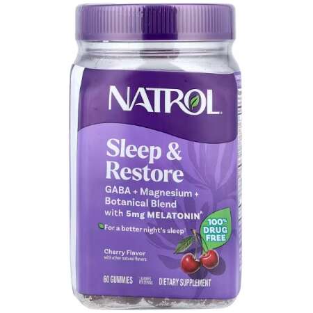 Natrol Sleep & Restore with Melatonin, Cherry - 60 gummies