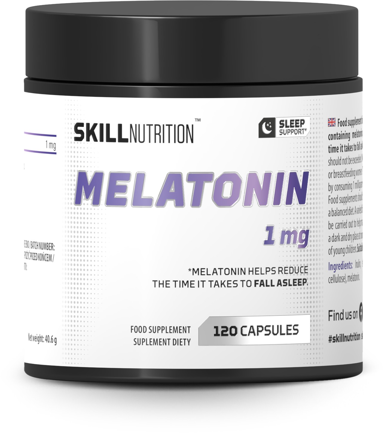 Skill Nutrition Melatonin, 1 mg - 120 caps