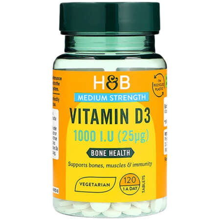 Vitamin D3, 25mcg - 120 tablets