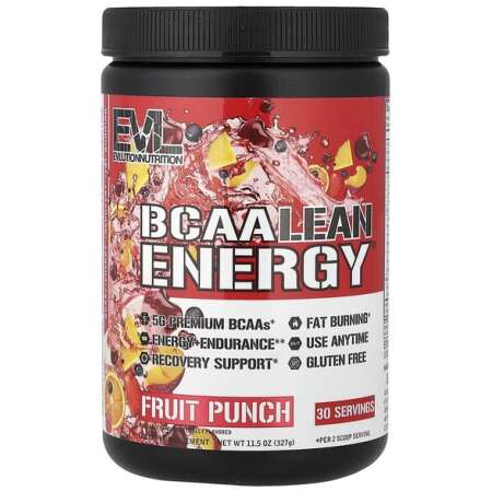 EVLution Nutrition BCAA Lean Energy, Fruit Punch - 327g