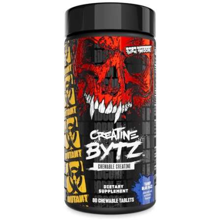 Mutant Creatine Bytz Chewables, Tang Blue Razz - 80 chewables