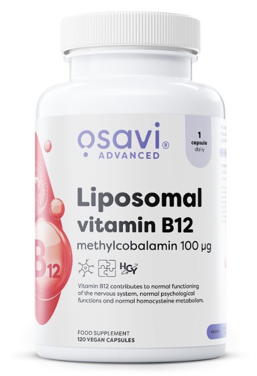 Osavi Liposomal Vitamin B12, Methylcobalamin 100mcg - 120 vegan caps