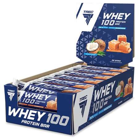 Whey 100 Protein Bar, Salty Caramel - 28 x 40g