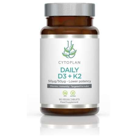 Cytoplan Daily D3 + K2 - 60 vegan tabs