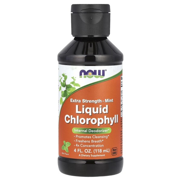 NOW Foods Extra Strength Liquid Chlorophyll, Mint - 118 ml,