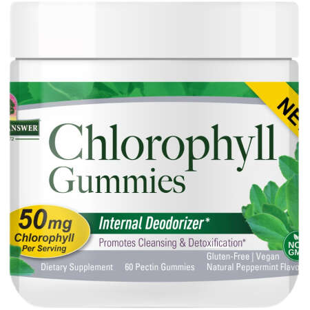 Nature's Answer Chlorophyll Gummies, 50mg (Natural Peppermint) - 60 pectin gummies