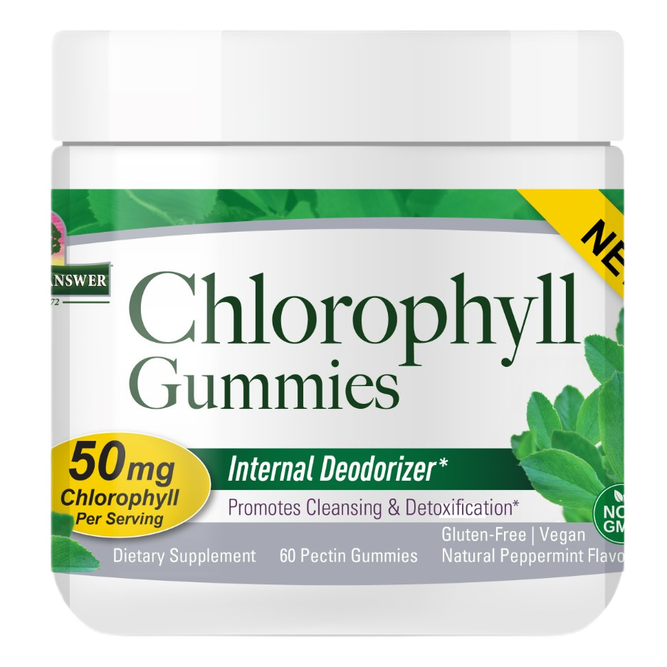 Nature's Answer Chlorophyll Gummies, 50mg (Natural Peppermint) - 60 pectin gummies