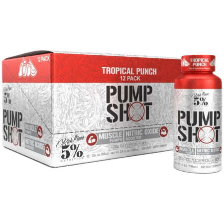 5% Nutrition Pump Shot, Tropical Punch (EAN 850064402483) - 12 x 59 ml,
