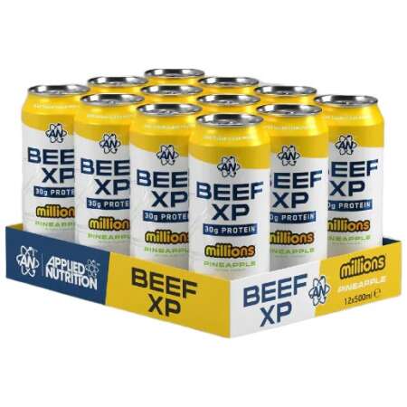 Applied Nutrition Beef XP Cans, Millions Pineapple - 12 x 500 ml,