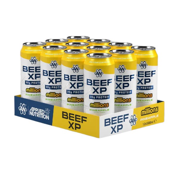 Applied Nutrition Beef XP Cans, Millions Pineapple - 12 x 500 ml,