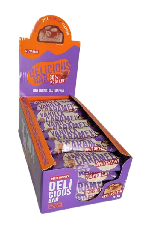 Nutrend Delicious Protein Bar, Vanilla Caramel - 28 x 50g