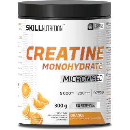 Skill Nutrition Micronised Creatine Monohydrate Flavoured, Orange - 300g