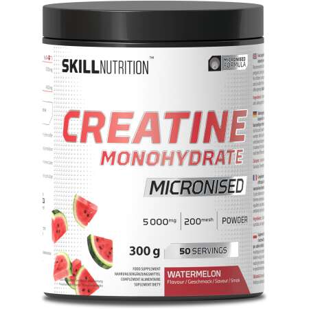 Skill Nutrition Micronised Creatine Monohydrate Flavoured, Watermelon - 300g