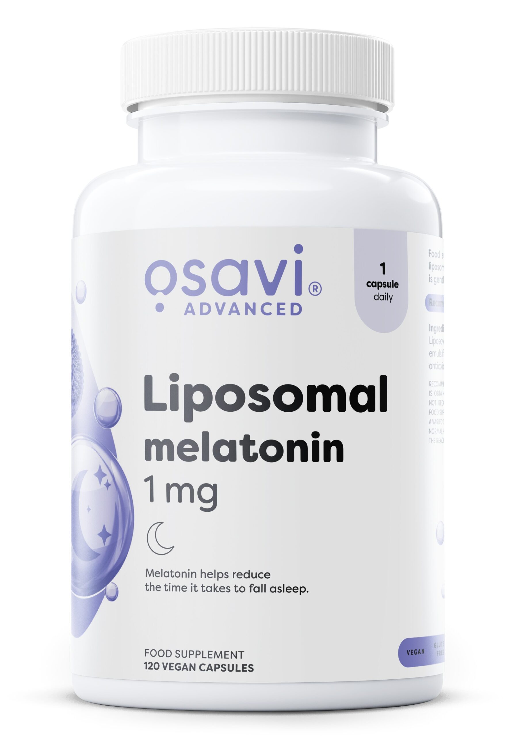 Osavi Liposomal Melatonin, 1 mg - 120 vegan caps